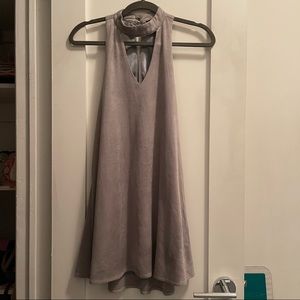 Boutique Suede Shift Mini Dress